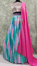 Load image into Gallery viewer, Crushed Silk Crop top Lehenga Set - Sheetal Fashionzz
