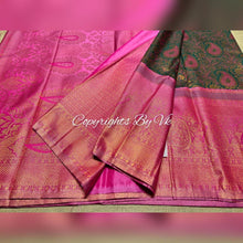 Load image into Gallery viewer, VK Angavai Silky Soft Kanjivaram Pattu with Meena Butta Sarees - Sheetal Fashionzz
