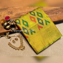 Load image into Gallery viewer, Vk Sarees FEATHER SILK WITH IKKAT WEAVING - Sheetal Fashionzz