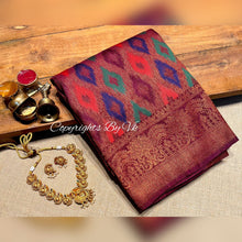 Load image into Gallery viewer, Vk Sarees FEATHER SILK WITH IKKAT WEAVING - Sheetal Fashionzz