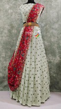 Load image into Gallery viewer, Handloom Georgette lehenga with sequence butta - Sheetal Fashionzz
