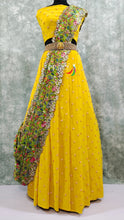 Load image into Gallery viewer, Handloom Georgette lehenga with sequence butta - Sheetal Fashionzz