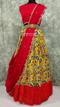Load image into Gallery viewer, HANDLOOM Kalamkari Crush Silk Lehenga with Beautiful Kalamkari print - Sheetal Fashionzz