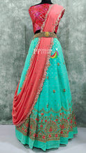 Load image into Gallery viewer, PURE Handloom Georgette lehenga - Sheetal Fashionzz