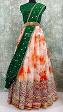 Load image into Gallery viewer, Pure Handloom Banarasi Organza Lehenga/Crop top Lehenga - Sheetal Fashionzz