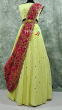 Load image into Gallery viewer, Georgette Lehenga/Crop top Lehenga with cutwork dupatta - Sheetal Fashionzz