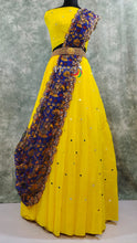 Load image into Gallery viewer, Georgette Lehenga/Crop top Lehenga with cutwork dupatta - Sheetal Fashionzz
