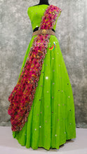 Load image into Gallery viewer, Georgette Lehenga/Crop top Lehenga with cutwork dupatta - Sheetal Fashionzz