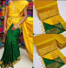 Load image into Gallery viewer, TRIPURA HALF N HALF HANDLOOM SILK SAREES - Sheetal Fashionzz
