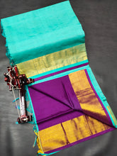 Load image into Gallery viewer, TRIPURA HALF N HALF HANDLOOM SILK SAREES - Sheetal Fashionzz