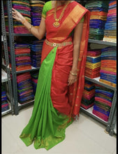Load image into Gallery viewer, TRIPURA HALF N HALF HANDLOOM SILK SAREES - Sheetal Fashionzz