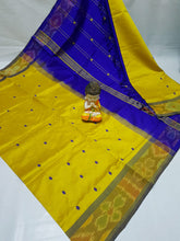 Load image into Gallery viewer, Tripura Silk with pochampalli border in Nakshatra Buta sarees - Sheetal Fashionzz