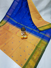 Load image into Gallery viewer, Tripura Silk with pochampalli border in Nakshatra Buta sarees - Sheetal Fashionzz