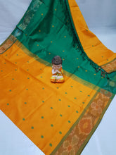 Load image into Gallery viewer, Tripura Silk with pochampalli border in Nakshatra Buta sarees - Sheetal Fashionzz
