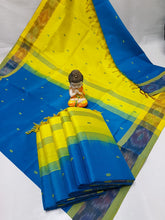 Load image into Gallery viewer, Tripura Silk with pochampalli border in Nakshatra Buta sarees - Sheetal Fashionzz