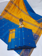 Load image into Gallery viewer, Tripura Silk with pochampalli border in Nakshatra Buta sarees - Sheetal Fashionzz