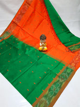 Load image into Gallery viewer, Tripura Silk with pochampalli border in Nakshatra Buta sarees - Sheetal Fashionzz