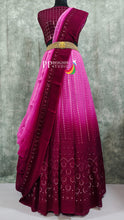 Load image into Gallery viewer, Pure Handloom Georgette lehenga with sequence work