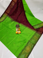 Load image into Gallery viewer, Tripura Silk with pochampalli border in Nakshatra Buta sarees - Sheetal Fashionzz