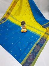 Load image into Gallery viewer, Tripura Silk with pochampalli border in Nakshatra Buta sarees - Sheetal Fashionzz