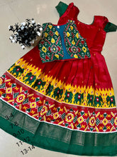 Load image into Gallery viewer, Bhagalpuri kids long frock with coat