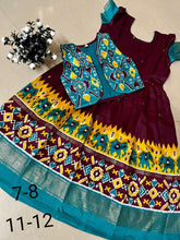 Load image into Gallery viewer, Bhagalpuri kids long frock with coat