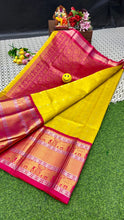 Load image into Gallery viewer, Kuppatam Kanchi Plate Silk Sarees - Sheetal Fashionzz