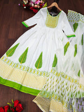 Load image into Gallery viewer, White Anarkali Dupatta Palazzo set
