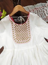 Load image into Gallery viewer, White Anarkali Dupatta Palazzo set
