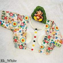 Load image into Gallery viewer, Floral Digital Print with Aari work Readymade Blouse