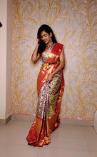 Load image into Gallery viewer, Light Weight Victorian designs in kanchi sarees with contrast border