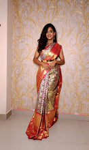 Load image into Gallery viewer, Light Weight Victorian designs in kanchi sarees with contrast border