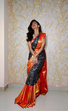 Load image into Gallery viewer, Light Weight Victorian designs in kanchi sarees with contrast border
