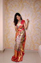 Load image into Gallery viewer, Light Weight Victorian designs in kanchi sarees with contrast border