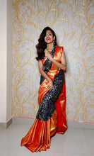Load image into Gallery viewer, Light Weight Victorian designs in kanchi sarees with contrast border