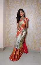 Load image into Gallery viewer, Light Weight Victorian designs in kanchi sarees with contrast border