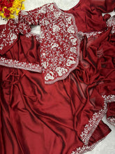 Load image into Gallery viewer, Ready To Wear Saree With Embroidery Saree With Half Koti Design