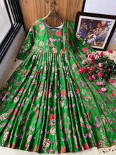 Load image into Gallery viewer, DESIGNER PRINTED ANARKALI GOWN