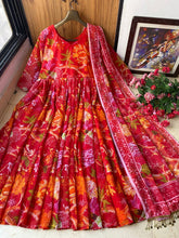 Load image into Gallery viewer, DESIGNER PRINTED ANARKALI GOWN