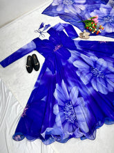 Load image into Gallery viewer, Faux Georgette Anarkali Gowns With Digital Print Work