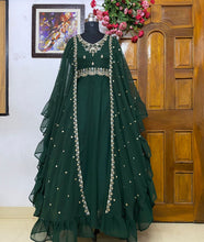 Load image into Gallery viewer, NEW DESIGNER EMBROIDERED ANARKALI GOWN
