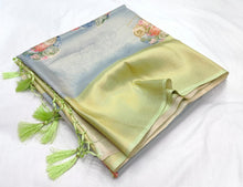 Load image into Gallery viewer, Softy silk Banarasi with digital print