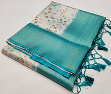 Load image into Gallery viewer, Softy silk Banarasi with digital print