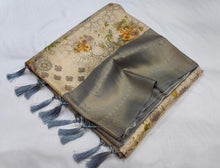 Load image into Gallery viewer, Softy silk Banarasi with digital print