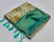 Load image into Gallery viewer, Softy silk Banarasi with digital print