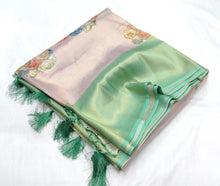 Load image into Gallery viewer, Softy silk Banarasi with digital print