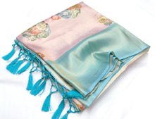 Load image into Gallery viewer, Softy silk Banarasi with digital print