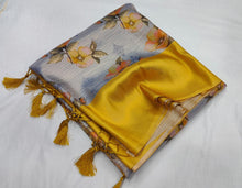 Load image into Gallery viewer, Softy silk Banarasi with digital print