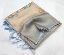 Load image into Gallery viewer, Softy silk Banarasi with digital print