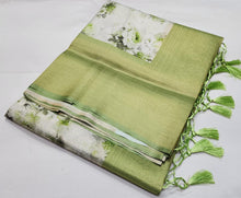 Load image into Gallery viewer, Softy silk Banarasi with digital print